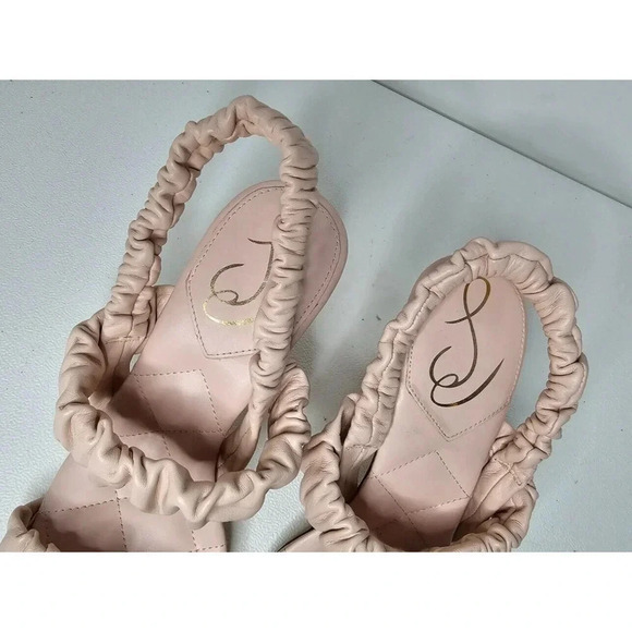 Sam Edelman Marlena Stretch Slingback Sandals Blush Pink Sq Toe Womens Sz 7.5 - Picture 4 of 9